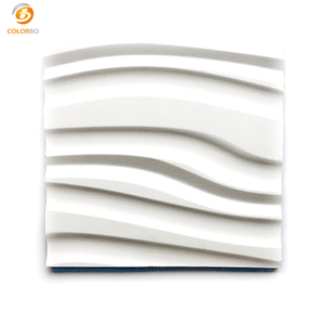 油漆 3D 压花 MDF 波浪图案墙板